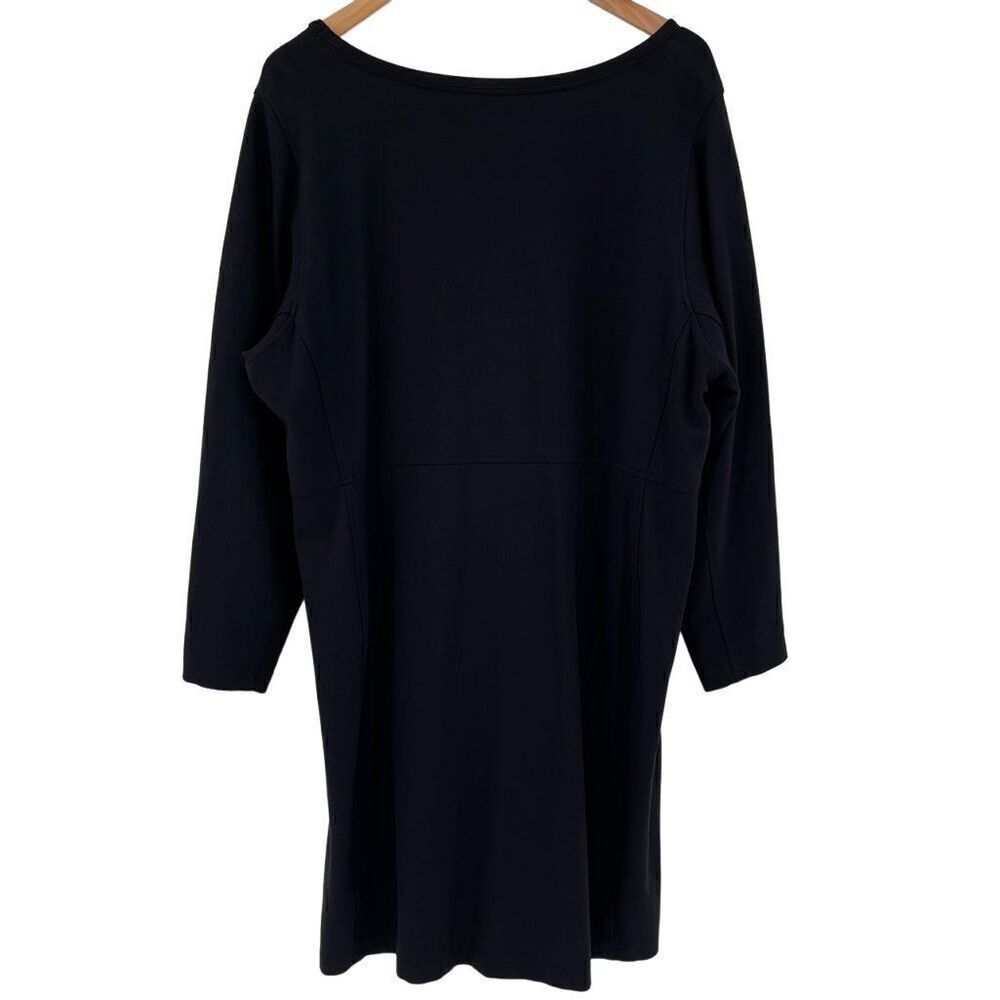 Duluth Trading Company‎ Wearwithall Ponte Knit Dress Stretch Plus Women 2X Black - Picture 2 of 4